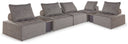 7 Pc. Outdoor Sectional With 2 End Tables