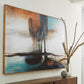 Brunonia - Teal / Orange / Black - Wall Art