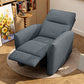 Power Recliner Chair, Dyed Fabric (Like Leathaire) Upholstered Recliner Chair with USB Ports, Footrest, Charcoal Grey