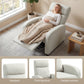 Fabric Recliner Chair Manual Home Theater Seating Single Reclining Sofa Chair with Padded Seat, Cream White