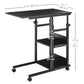 31.5" Mobile Standing Desk with Wheels - Black
