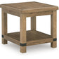 Ridgester - Rectangular End Table - Light Brown