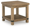 Ridgester - Rectangular End Table - Light Brown