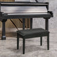 Classic Piano Bench Stool, PU Leather Padded Keyboard Seat with Rubber Wood Legs and Music Storage Compartment, Smooth Seat, Black