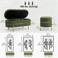 Channel Tufted Upholstered Bedroom Bench - Dark Green