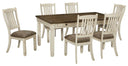 7 Pc. Table, 6 Upholstered Side Chairs