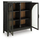 Armenleigh - Black / Brown - Bar Cabinet