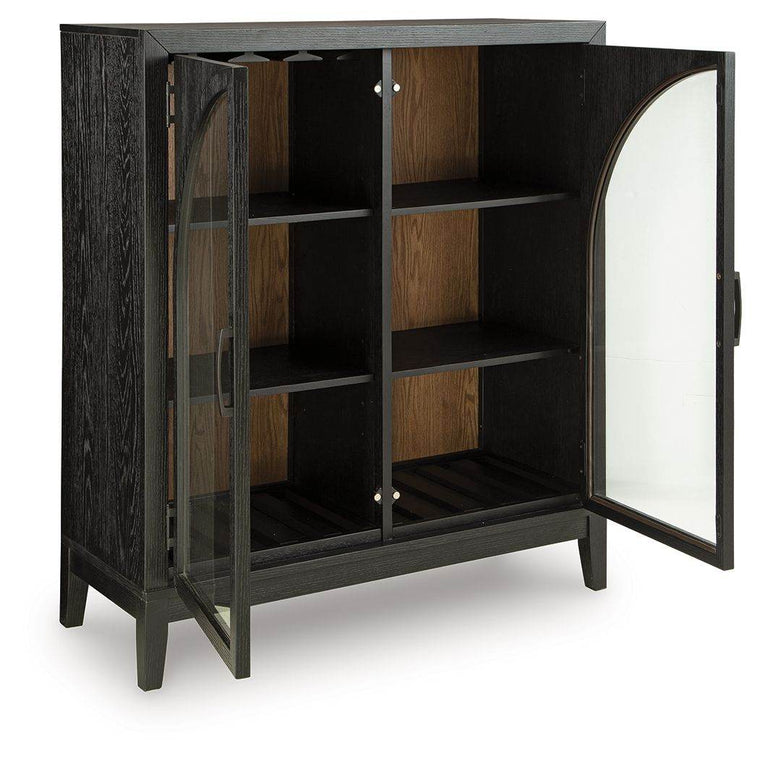 Armenleigh - Black / Brown - Bar Cabinet - Forward Furniture