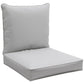 Patio Chair Cushions, Thick Deep Seat Outdoor Seat Cushion with Back Cushion, Light Grey