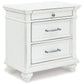 Kanwyn - Three Drawer Night Stand - Whitewash
