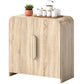 Sideboard Buffet Cabinet, 31.5" Modern Kitchen Storage Cabinet with Soft-Close Door and Adjustable Shelf, Natural Wood
