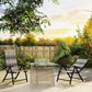 2PCs Outdoor Wicker Folding Chairs with Adjustable Backrest, Mixed Grey