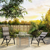 2PCs Outdoor Wicker Folding Chairs with Adjustable Backrest, Mixed Grey