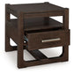 Breckington - Dark Brown - Square End Table