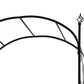 7' Metal Garden Arbor Arch with Scrollwork Doors