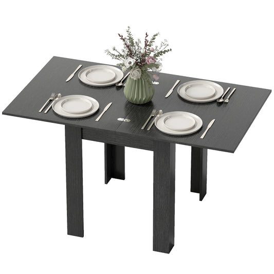 55" Extendable Dining Table for 4-6 - Black