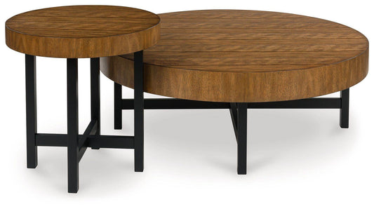 Steenlage - Brown / Black - Occasional Table Set (Set of 2) - Forward Furniture