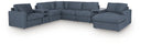 8 Pc. Sectional With RAF Corner Storage Chaise And 2 Audio Consoles