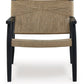 Halfmore - Black / Natural - Accent Chair