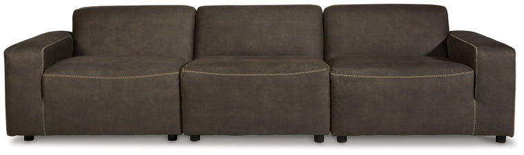 Allena - Sofa 3 Pc Sectional - Gunmetal