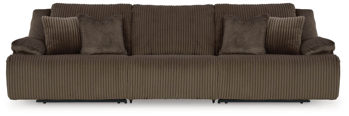 Top Tier - Chocolate - 3-Piece Sectional Reclining Sofa