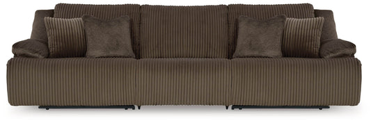 Top Tier - Chocolate - 3-Piece Sectional Reclining Sofa - Forward Furniture