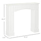 Modern Fireplace Mantel, Surround Mantel for Fireplace with Decorative Pattern Interior Width 29", White