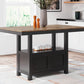 Wildenauer - Brown / Black - Rectangular Dining Room Counter Table