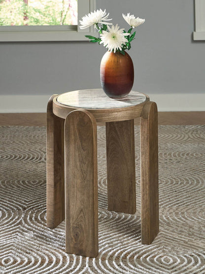 Gavrilley - Gray / White / Brown - Accent Table - Forward Furniture