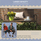 Rattan Wicker Loveseat Garden Furniture Leisure Chair with Armrests Brown
