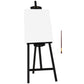 55" Pine Wood Painting Easel Stand, Adjustable Folding Art Easel, Tilts up to 75° for Adults, Begginners and Students, Black