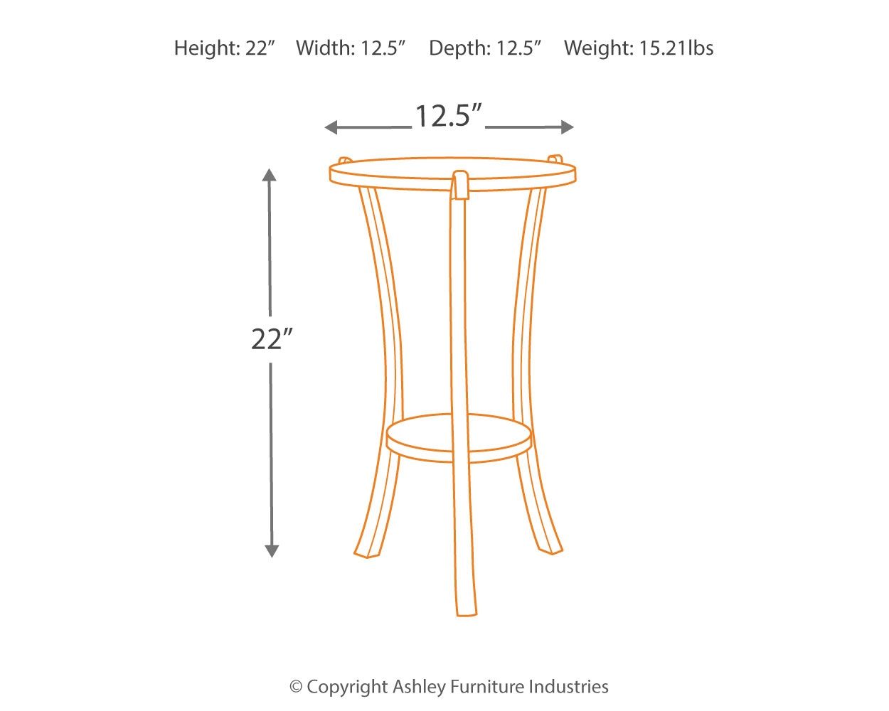 Enderton - White Wash / Pewter - Accent Table