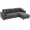 L-Shaped Sectional Sofa with Reversible Chaise - Grey