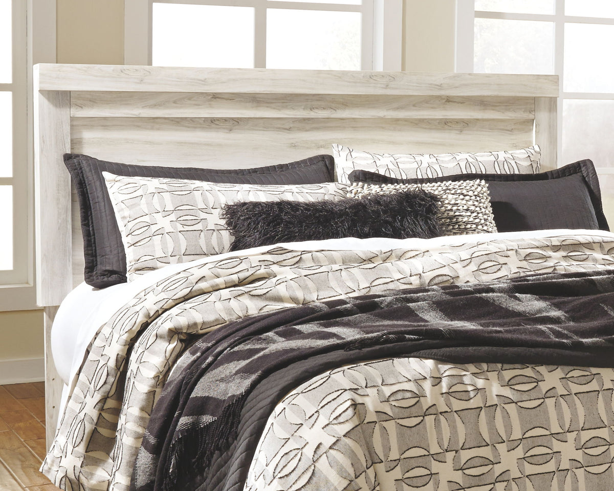 Bellaby - King Panel Headboard with Bolt on Metal Frame - Whitewash