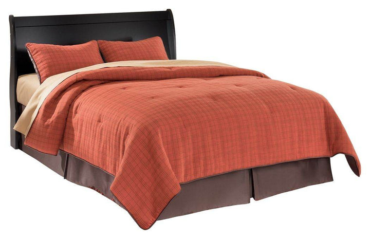 Huey Vineyard - Black - Queen Sleigh Headboard - Forward Furniture