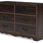 Glosmount - Two-tone - Six Drawer Dresser