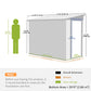4' x 8' Outdoor Storage Shed Lean to Shed Outdoor Metal Tool Shed with Lockable Door and Air Vents, Light Grey