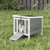 Wooden Rabbit Hutch, Bunny Cage with Waterproof & Openable Asphalt Roof, Outdoor Cat House Guinea Pig Cage Duck Shelter, Indoor Outdoor Use, 20