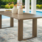 Serene Bay - Dark Brown - Rectangular Dining Table With Umbrella Option