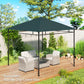 10' x 10' Square Gazebo Canopy Replacement UV Protected Top Cover Sun Shade Grey