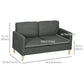 56" Loveseat Sofa with Side Pockets - Grey