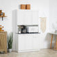 71" Kitchen Pantry Cabinet with Hutch - High Gloss White