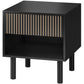 Bedside Table with Drawer and Open Shelf - Black