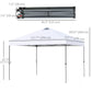 10' x 10' Pop Up Canopy Tent with Airy Top Vents and Wheeled Carry Bag for Outdoor, Garden, Patio, White