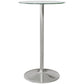 Round Glass-Top Bar Table for 2 - Clear