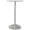 Round Glass-Top Bar Table for 2 - Clear