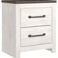 Gerridan - White / Gray - Two Drawer Night Stand