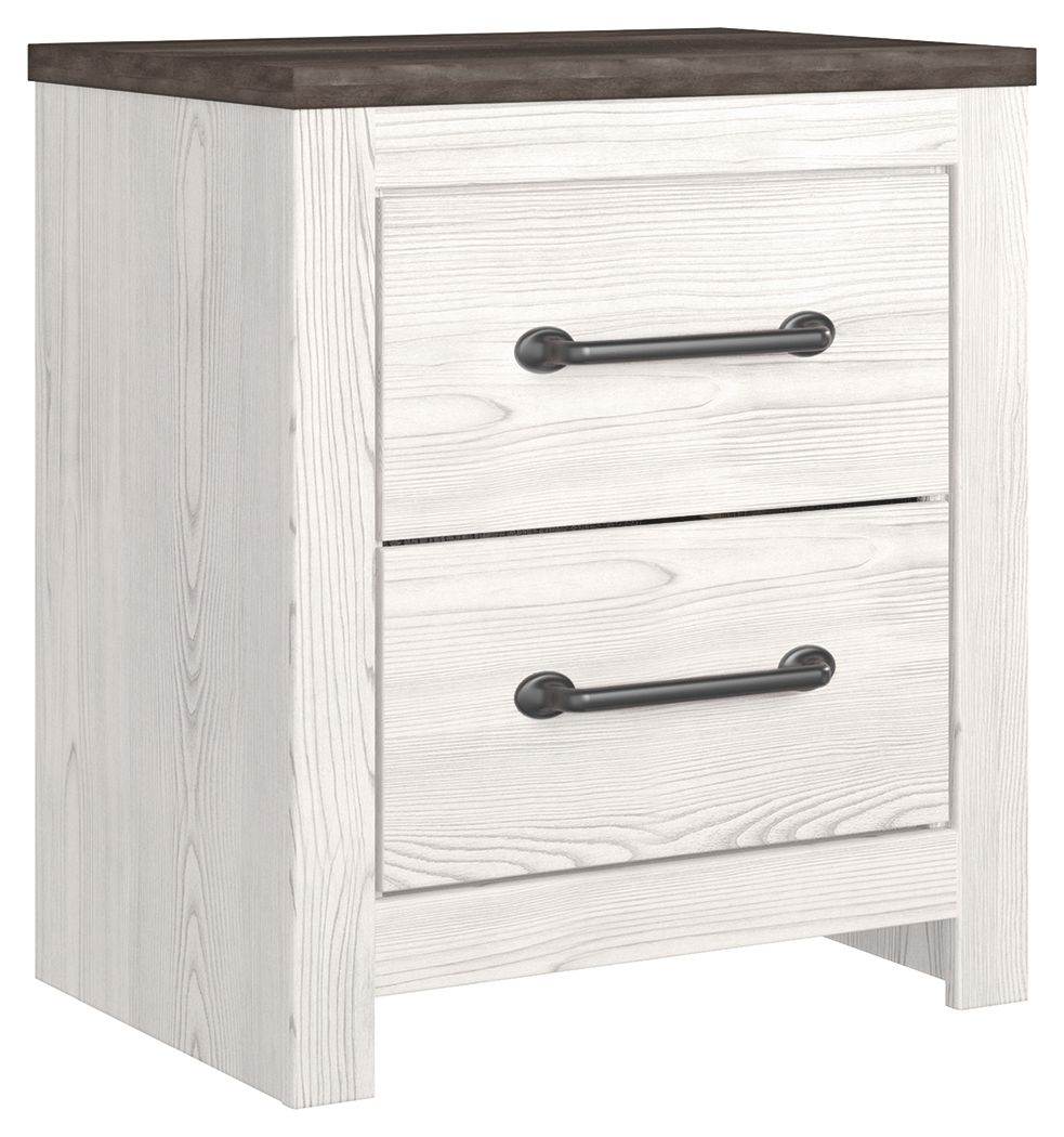 Gerridan - Two Drawer Night Stand - White / Gray