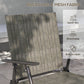 Outdoor 4 Pieces Patio Furniture Set, Garden Set with Two Foldable Armchairs, a Loveseat & Glass Top Table, Mixed Grey