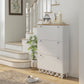 Shoe Storage with 3 Flip Drawers and Adjustable Shelves, Entryway Shoe Storage Cabinet for 24 Pairs of Shoes, White